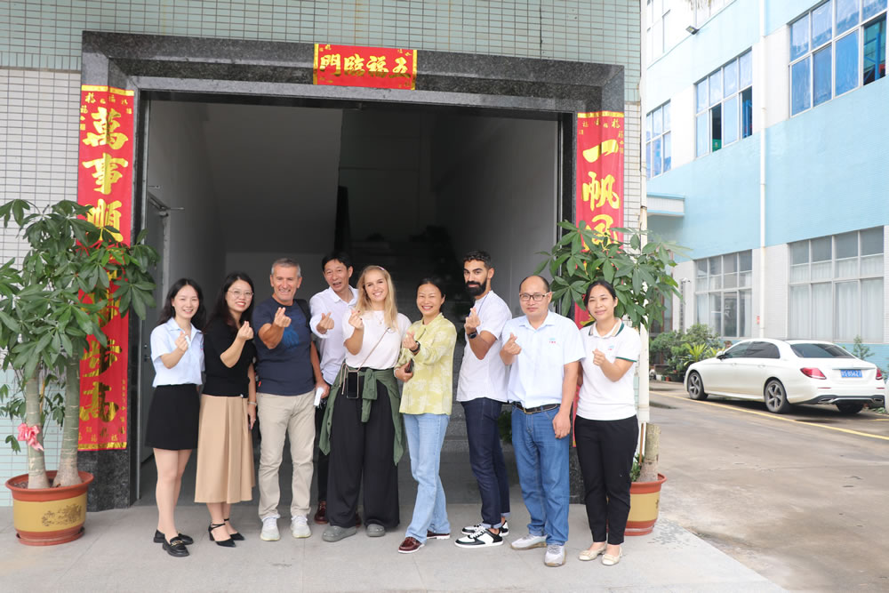 Customers visit the factory